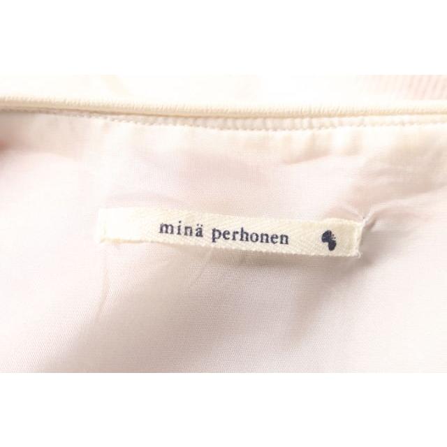 ミナペルホネン mina perhonen スカート 台形 ひざ丈 ボーダー シルク  