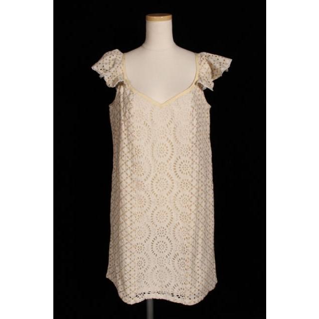 ヴェルニカ Velnica カットワーク フレア ノースリーブ ミニ  