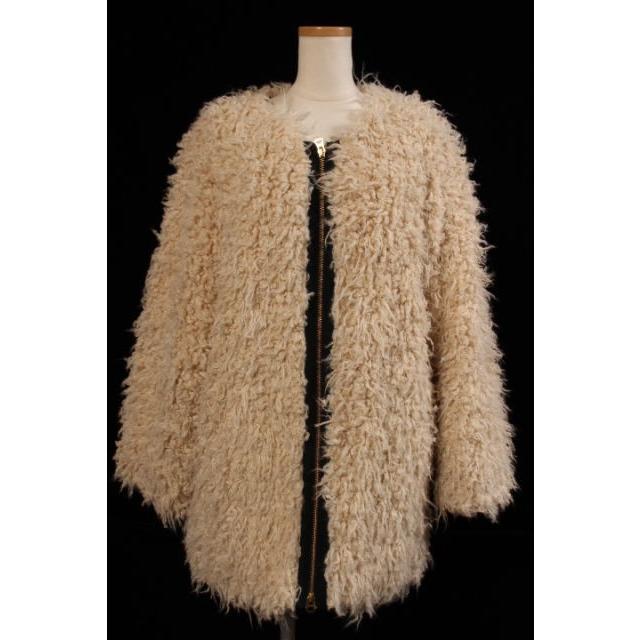 イエナ IENA 17AW コート ノーカラー フェイクファー ジップアップ 36 