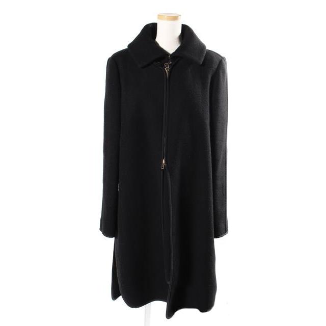 Chloe クロエ CHLOE コート ロング ステンカラー ジップアップ 34 黒  