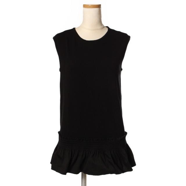 FOXEY フォクシー カットソー ノースリーブ ニット Smocking A-Line M 