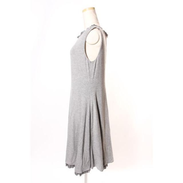 美品★ フォクシー　ワンピース　ノースリーブ　グレー　38 紙タグあり ナチュラルバイフォクシー NATURAL by FOXEY リュミエール