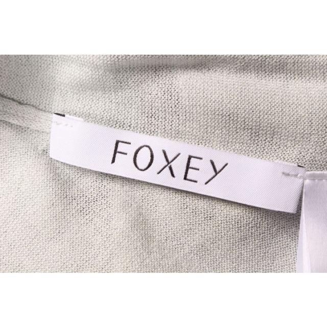 フォクシー FOXEY LILY PETAL カーディガン ニット ロング シルク 絹 F 青 ブルー 38701 /tk0507 レディース｜vectorpremium｜04