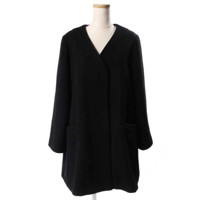 ブレンへイム BLENHEIM 16AW コート ノーカラー ウール XS 黒 ブラック 