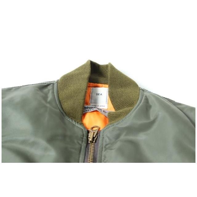 シー SEA ジャケット ブルゾン MA-1 中綿 0 緑 グリーン btm0510