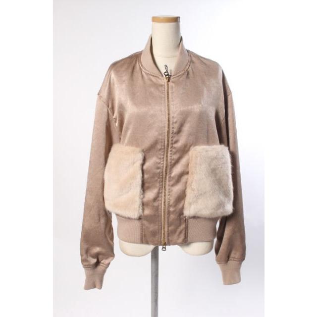 未使用品 シティショップ CITYSHOP 17AW ブルゾン サティンファー 