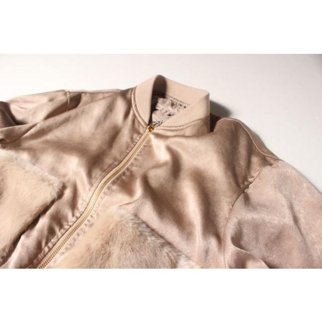 other - シティショップ CITYSHOP 17AW ブルゾン サティンファー ミックスボ 未使用品 シティショップ CITYSHOP 17AW ブルゾン サティンファー