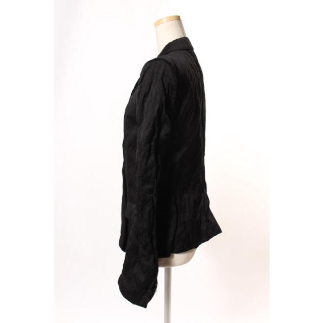 プラダ PRADA ジャケット テーラード シワ加工 38 黒 ブラック /sh0515  