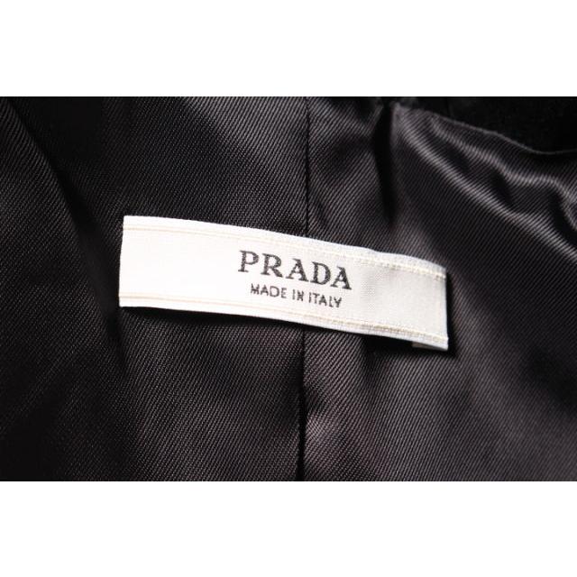 プラダ PRADA ジャケット テーラード シワ加工 38 黒 ブラック /sh0515  