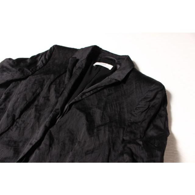 プラダ PRADA ジャケット テーラード シワ加工 38 黒 ブラック /sh0515  