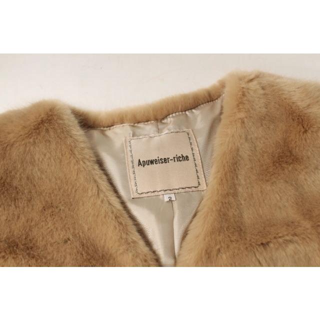 【新品未使用】Apuweiser-riche ファー付ショートコート 元値4万円 Apuweiser-riche - 新品・タグ付♡アプワイザーリッシェ ファー付