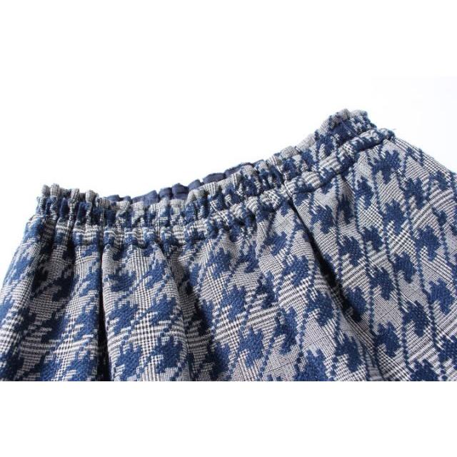 ランバンオンブルー LANVIN en Bleu 千鳥格子 グレンチェック スカート 