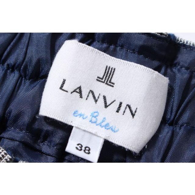 ランバンオンブルー LANVIN en Bleu 千鳥格子 グレンチェック スカート 