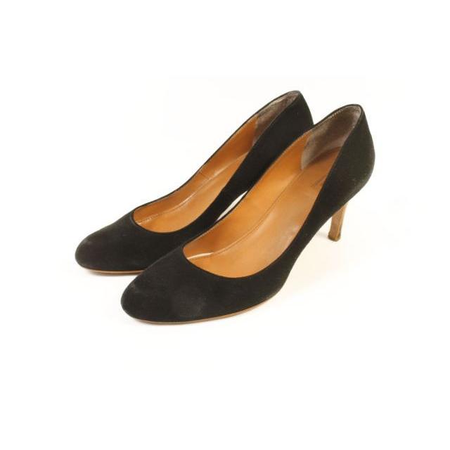 チェンバー CHEMBUR パンプス ハイヒール スウェード 37.5 黒 ブラック  