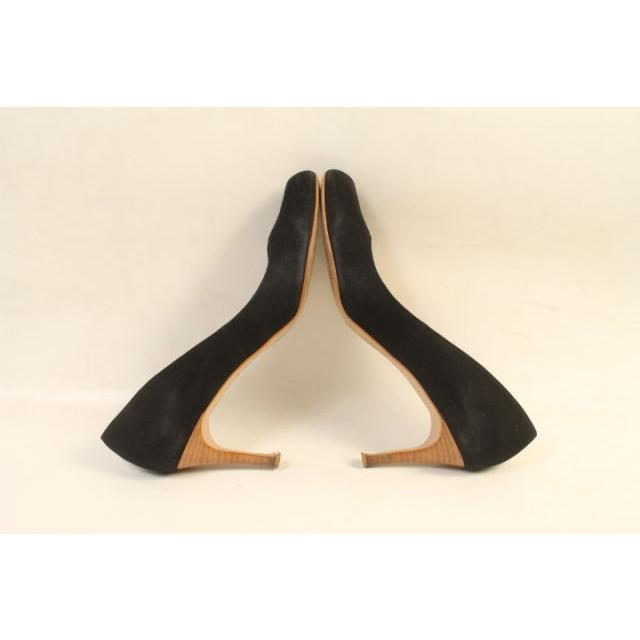 チェンバー CHEMBUR パンプス ハイヒール スウェード 37.5 黒 ブラック  