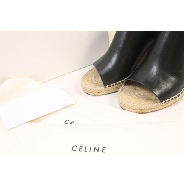 セリーヌ CELINE サンダル エスパドリーユ ウェッジソール オープン 
