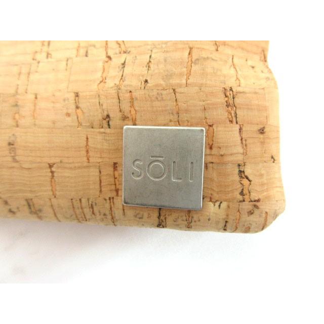 ソウリ soli バッグ クラッチ コルク フリンジ ベージュ /☆o0523  