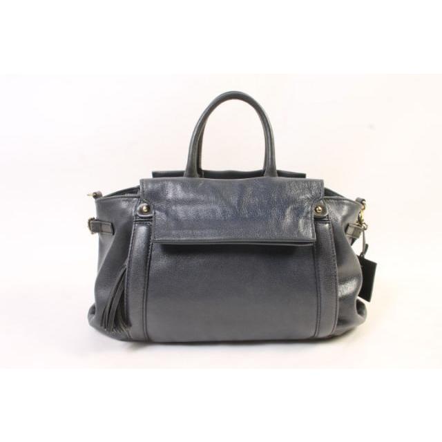 ポティオール PotioR 2WAY バッグ ボストン レザー 紺 ネイビー  