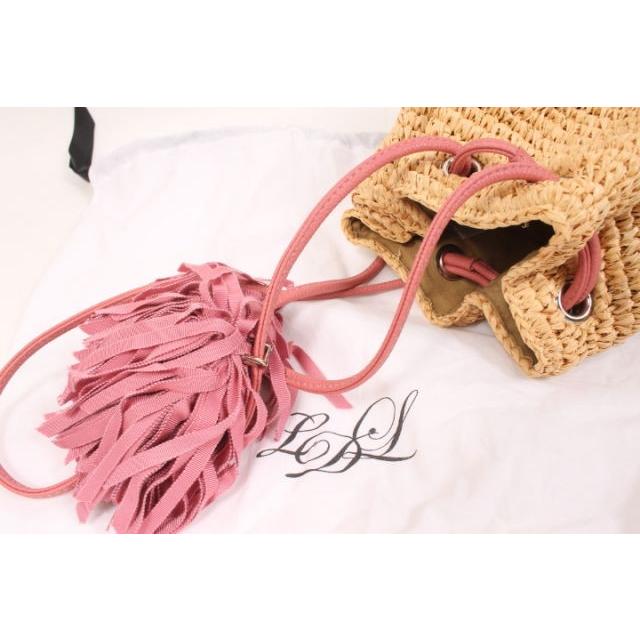 ラドロー LUDLOW 17SS バッグ ポシェト ラフィア タッセル ベージュ  