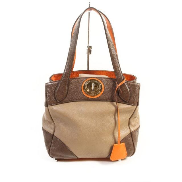 エーディーエムジェイアクセソワバッグ ハンド レザー ベージュ  