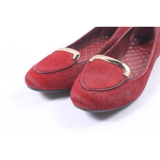 TORY BURCH（トリーバーチ） ハラコフラット シューズ 5M 赤 レッド