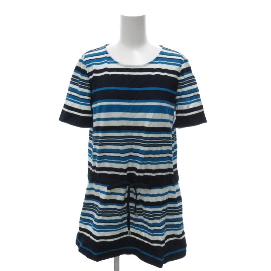 レリアン Leilian チュニックカットソー マルチボーダー ラウンド