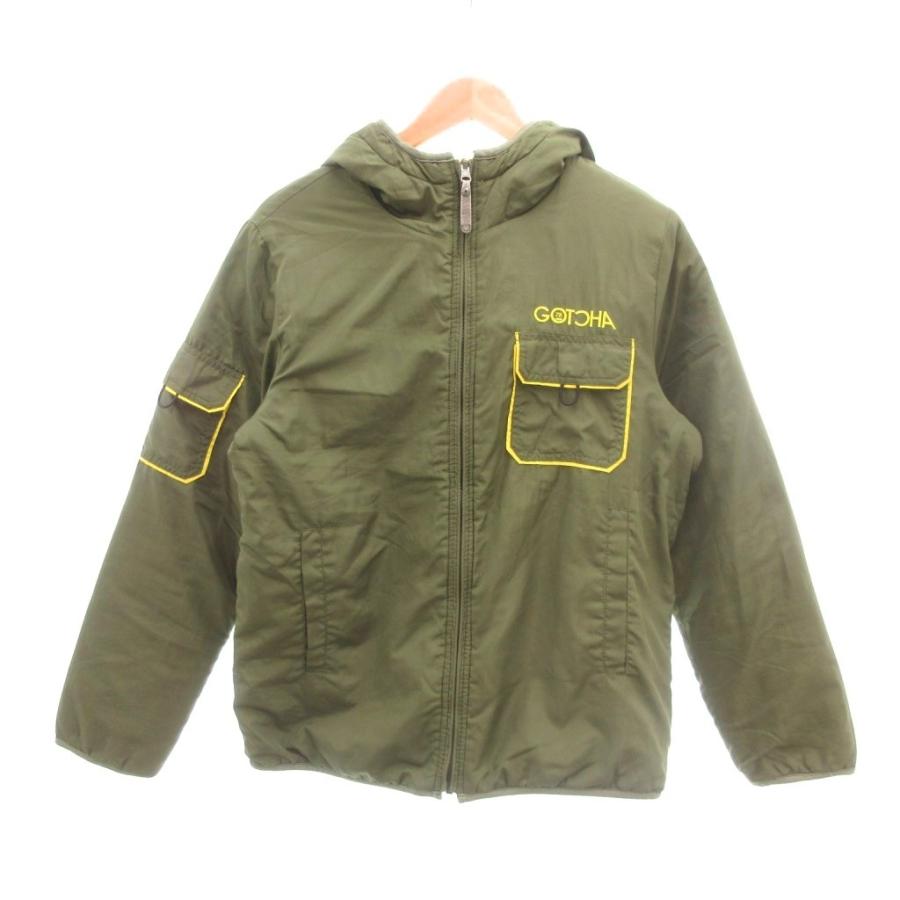 ガッチャ GOTCHA 美品 ジャケット リバーシブル Large カーキ色 フード 