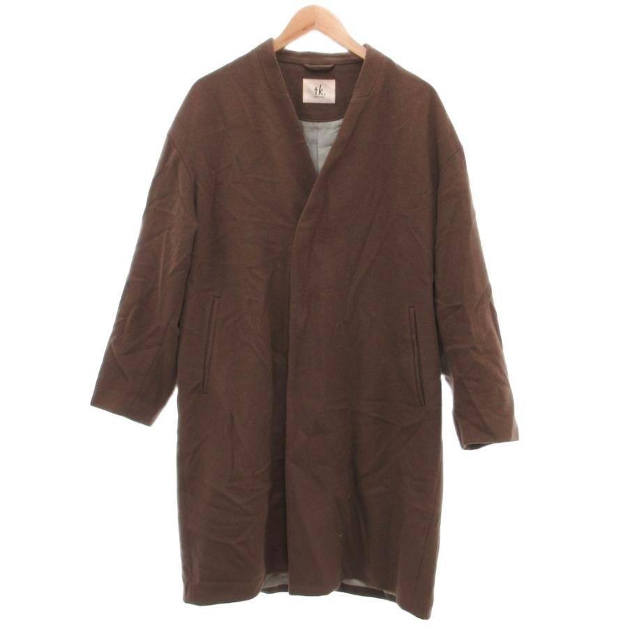 TAKEO KIKUCHI（タケオキクチ） コート ウール S 茶 ブラウン ノー 