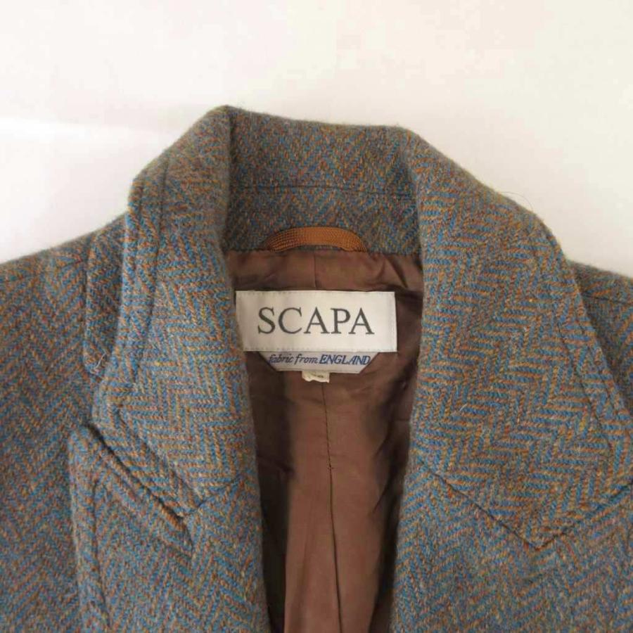 スキャパ SCAPA 美品 セットアップ フォーマル ウール 38 茶 ブラウン 
