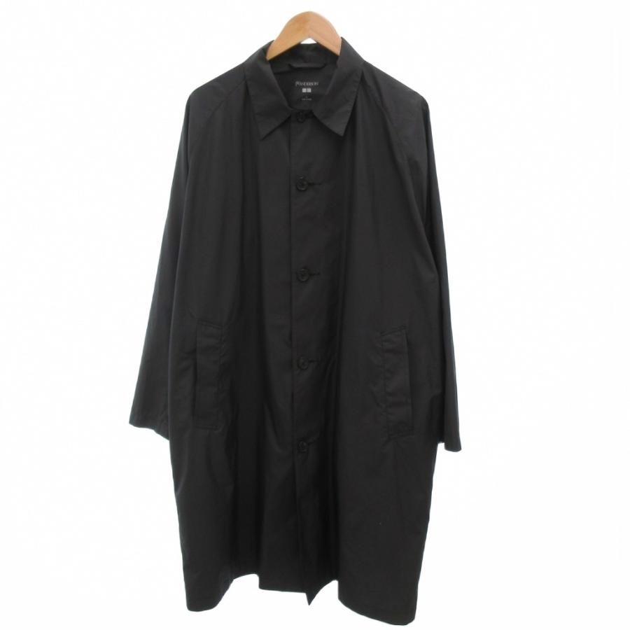 【レア早い者勝ち】ユニクロ+J ステンカラーコート 黒M ユニクロ（UNIQLO） UNIQLO JW ANDERSON ポケッタブルステンカラー