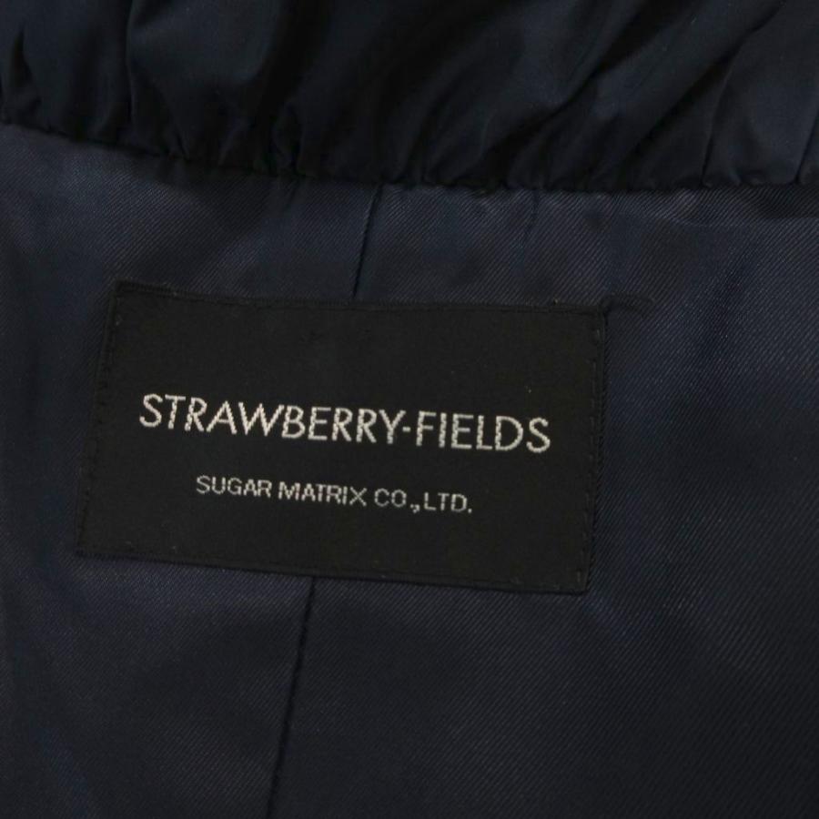 ストロベリーフィールズ STRAWBERRY-FIELDS ダウンジャケット 紺 