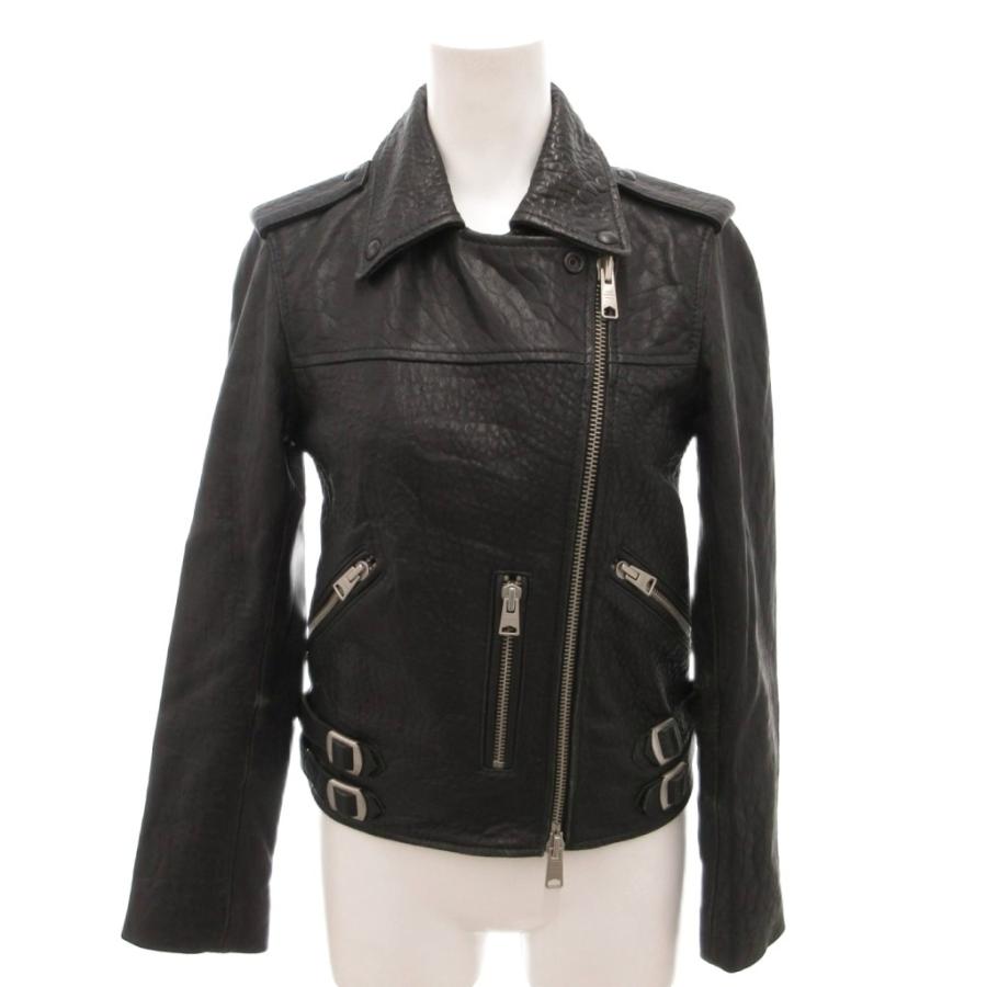 ALLSAINTS レザージャケット ラムレザー ブラック 美品 ライダース オールセインツ ALLSAINTS ライダースジャケット ラムレザー ダブル 0