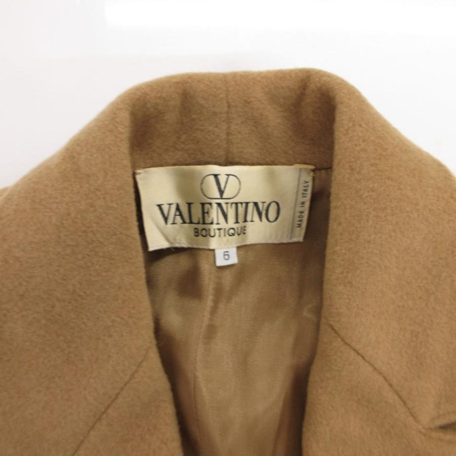 ヴァレンティノ ヴァレンチノ VALENTINO BOUTIQUE ヴィンテージ チェスターコート キャメル ロング メルトン 6 茶 ブラウン /JS