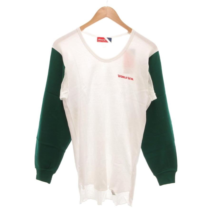 未使用品 ミズノ MIZUNO タグ付き ヴィンテージ ロンT Tシャツ L 白 