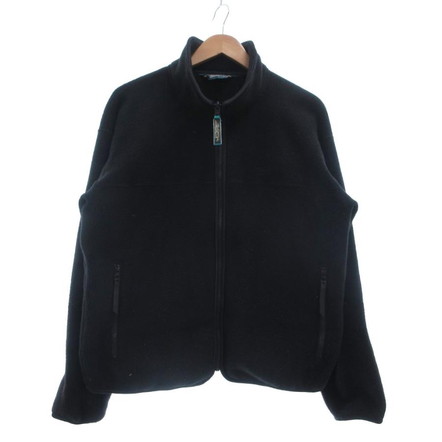 ウールリッチ WOOLRICH フリースジャケット L 黒 ブラック 無地 