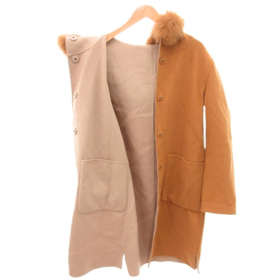 バーニーズニューヨーク BARNEYS NEW YORK コート ウール 38 茶 