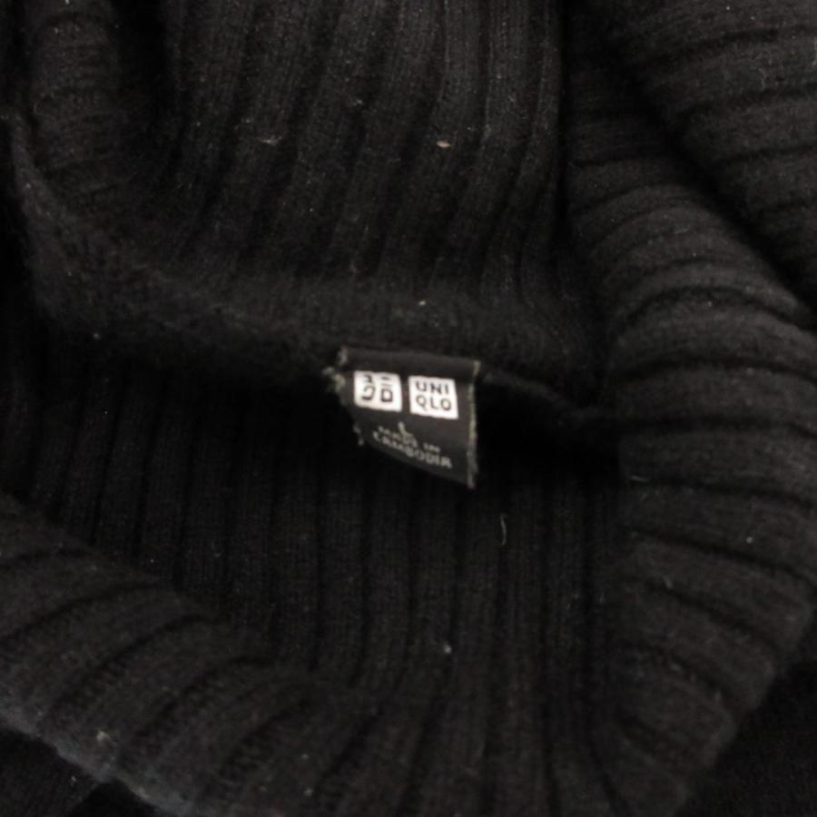 ユニクロ（UNIQLO） 美品 ニット セーター カシミヤ L 黒 ブラック