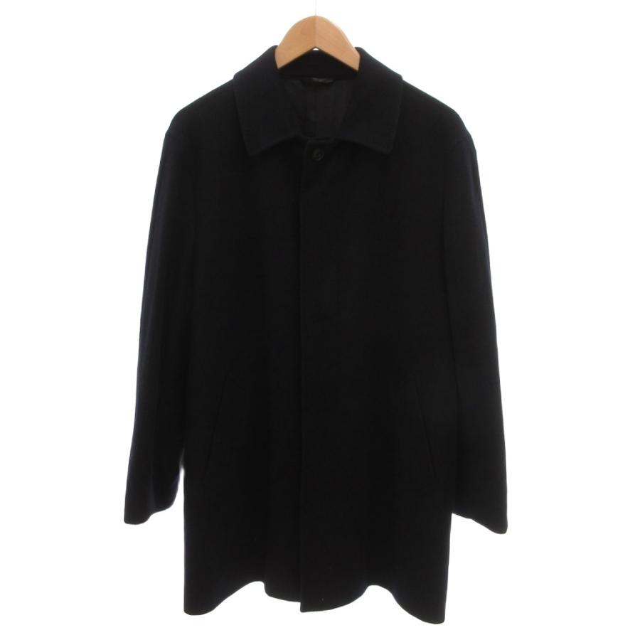 美品 キンロックアンダーソン カシミヤ100% ステンカラーコートMバルマカーン メンズ キンロックバイキンロックアンダーソン KINLOCH ANDERSON