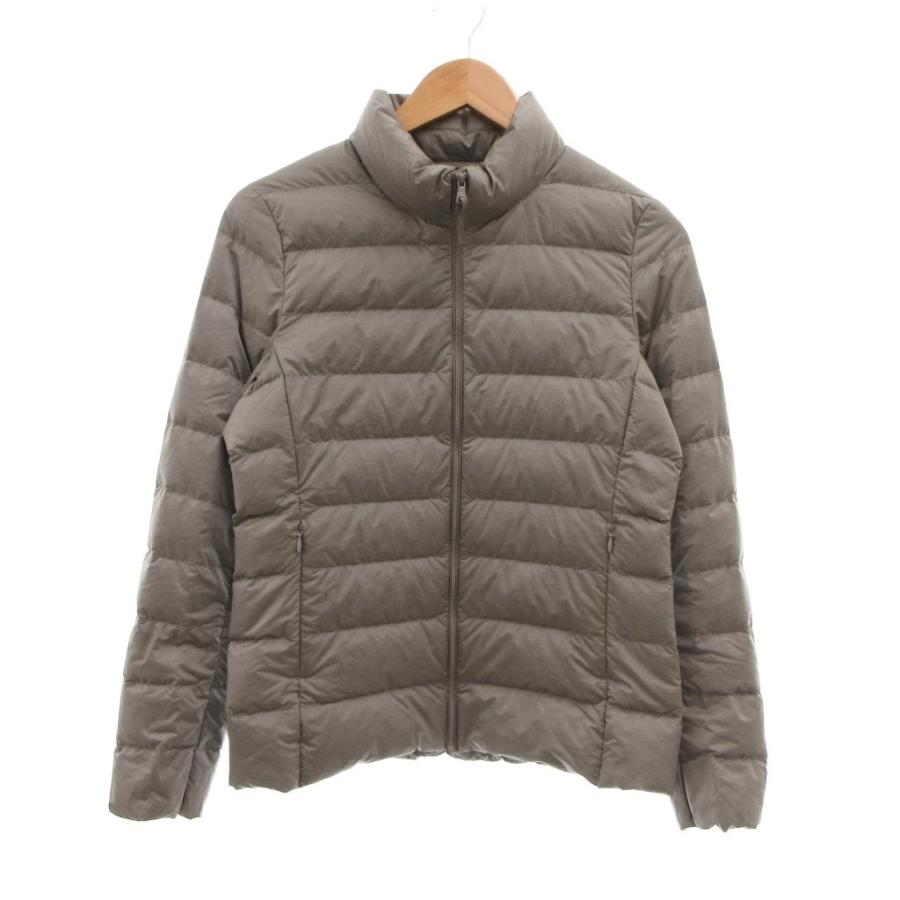 ユニクロ（UNIQLO） ダウンジャケット M グレー ジップアップ スタンド 