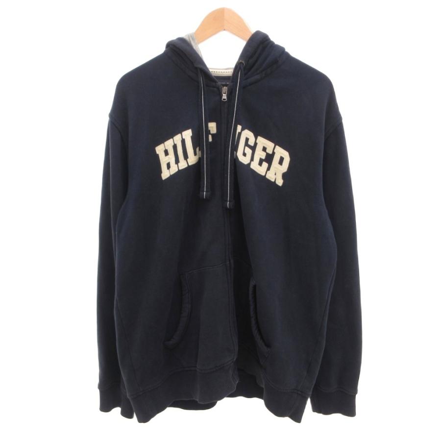 TOMMY HILFIGER（トミー・ヒルフィガー） ジップアップパーカー XL 紺 
