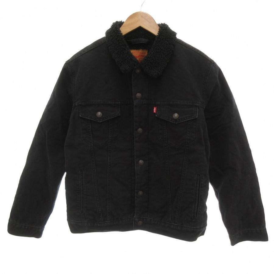Levi's デニムジャケット　ブラック Levi's（リーバイス） デニムジャケット Gジャン M 裏ボア スナップ