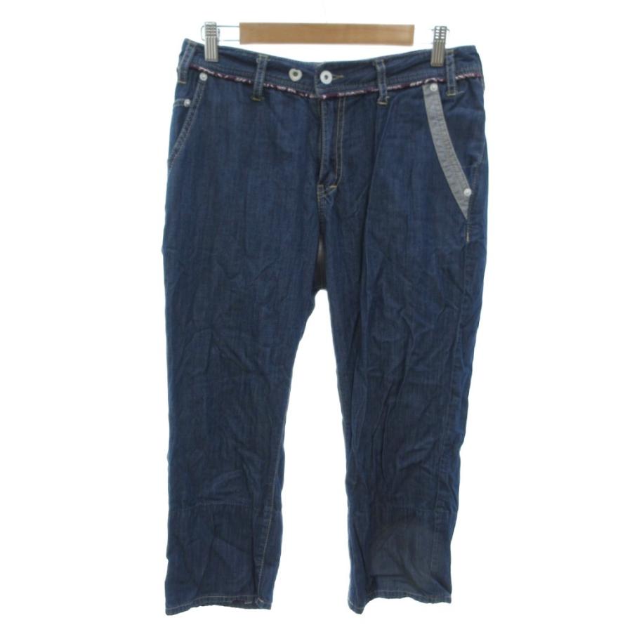 モルガンオム MORGAN HOMME 美品 クロップドデニムパンツ M インディゴ 