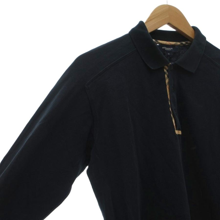 バーバリー ロンドン BURBERRY LONDON ポロシャツ 鹿の子 長袖 M ノバ