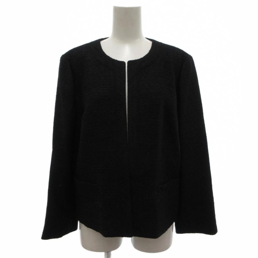レリアン Leilian 美品 ジャケット ノーカラー 13 クルーネック 