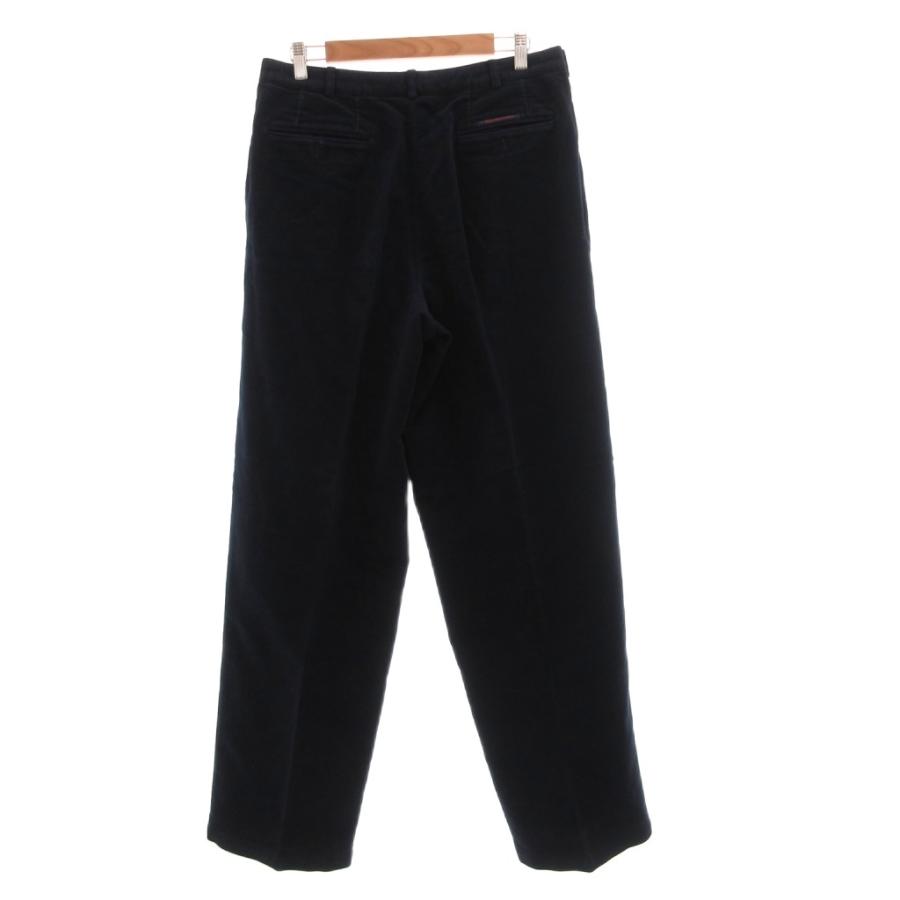 パパス Papas スラックス L 紺 ネイビー プリーツ フルレングス パパス Papas スラックス L 紺 ネイビー プリーツ フルレングス 長