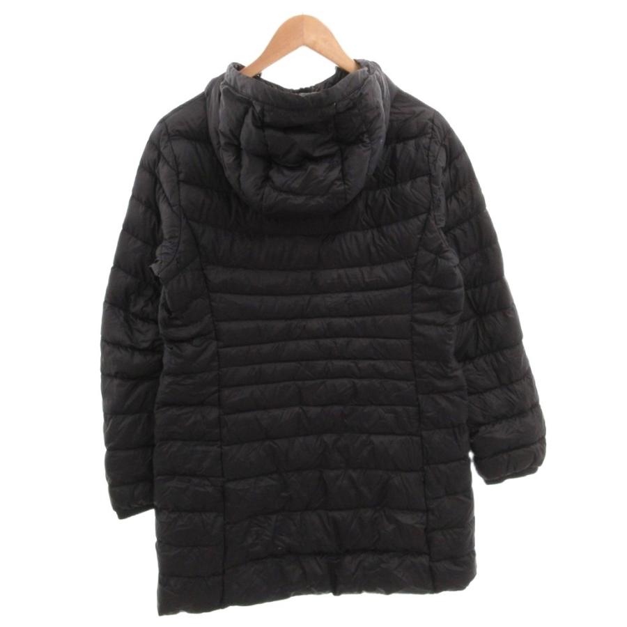ユニクロ（UNIQLO） ダウンコート フード ナイロン ひざ丈 L 黒 