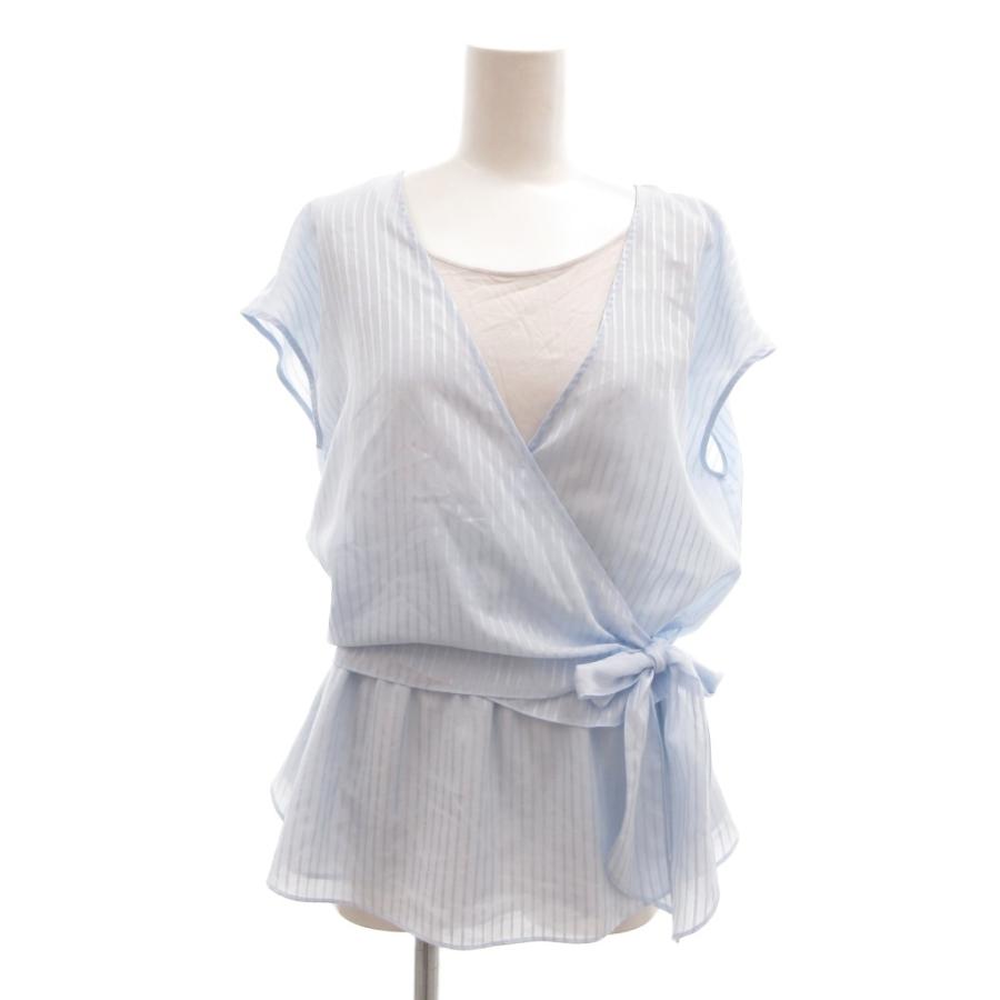 UNTITLED（アンタイトル） 美品 レイヤード風ブラウス Vネック 半袖 