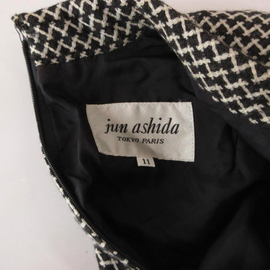 ジュンアシダ jun ashida 美品 ロングワンピース 幾何学模様 