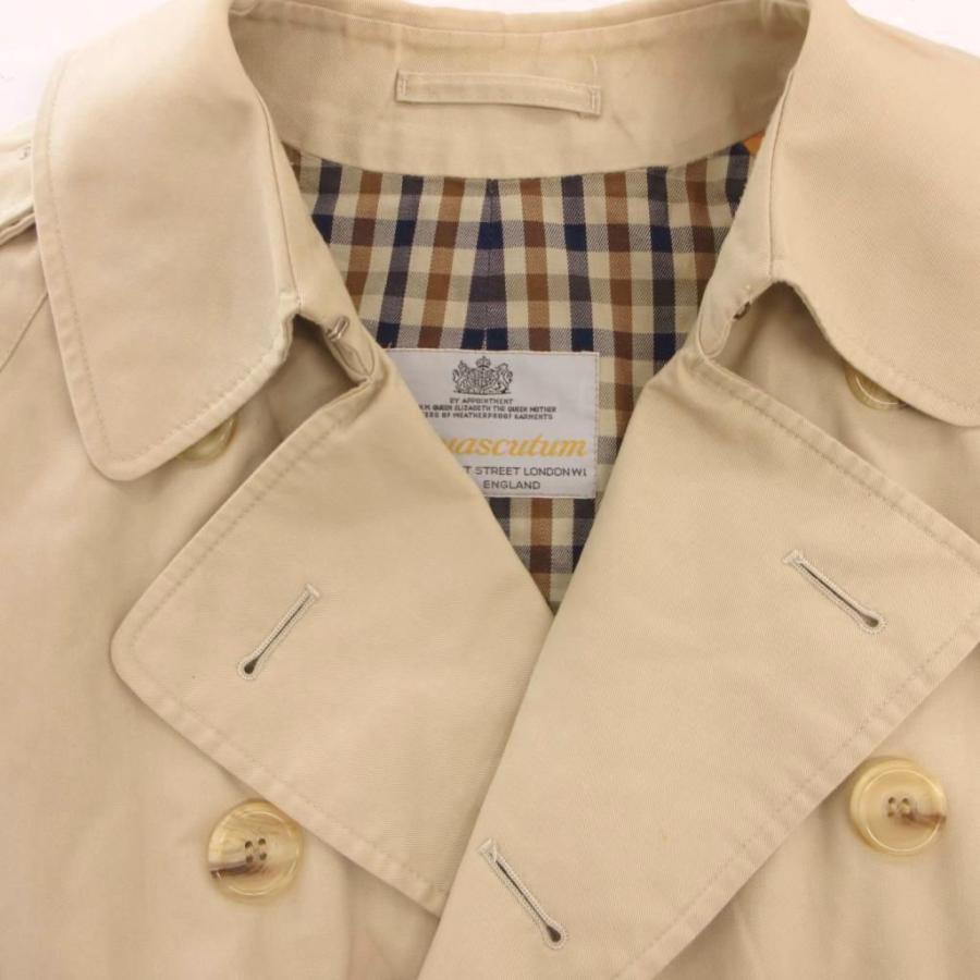 アクアスキュータム AQUASCUTUM トレンチコート ロング 裏地チェック