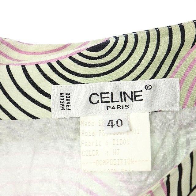 中古 セリーヌ Celine ワンピース コクーン 膝丈 総柄 シルク フレアスリーブ 40 黄緑 ピンク 黒 Hs レディース ベクトル 古着 165 ブランド古着販売のベクトル 通販 Yahoo ショッピング